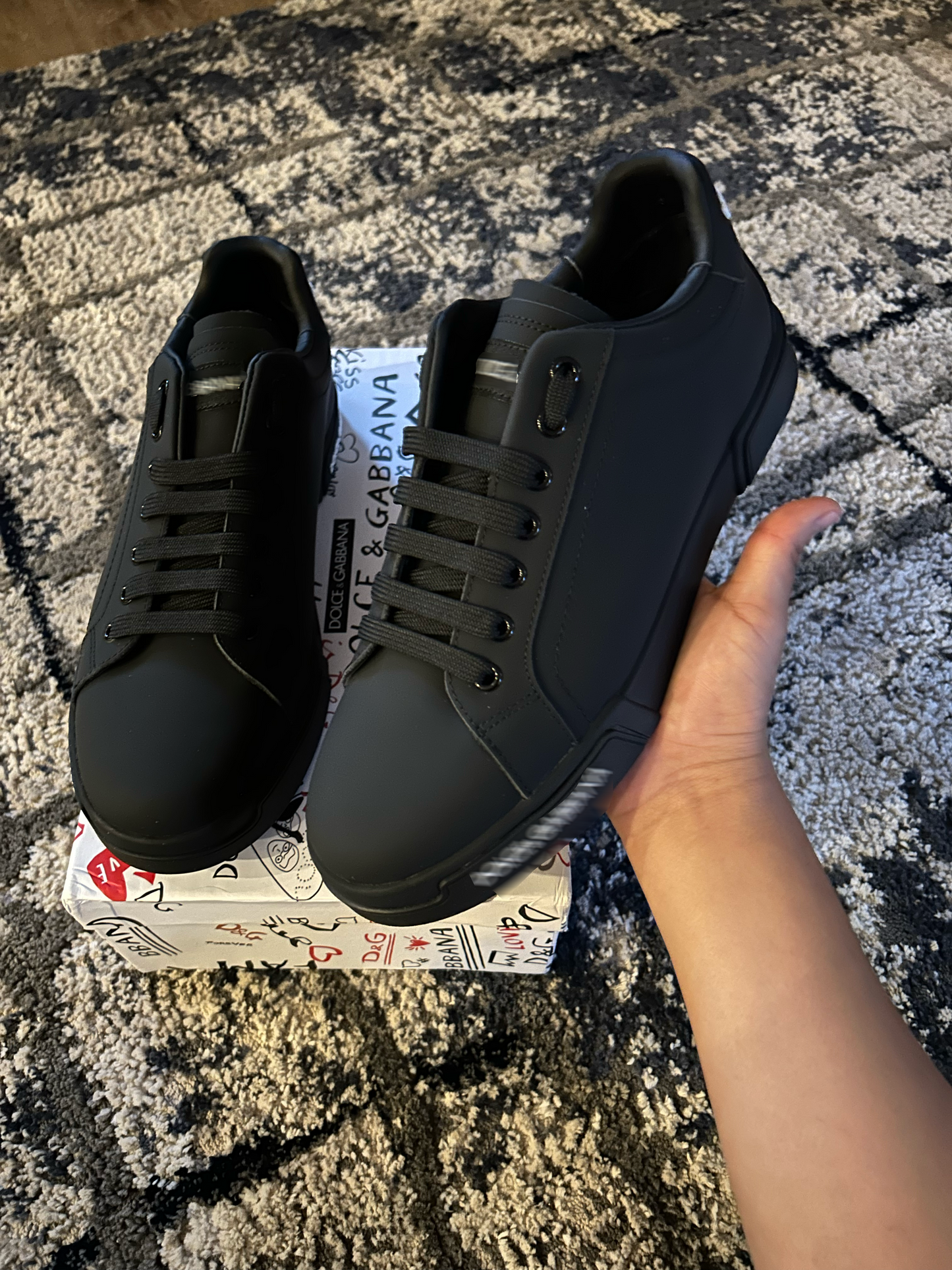 D&G Black trainers